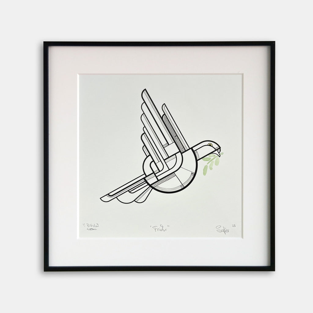 Friður - blönduð tækni