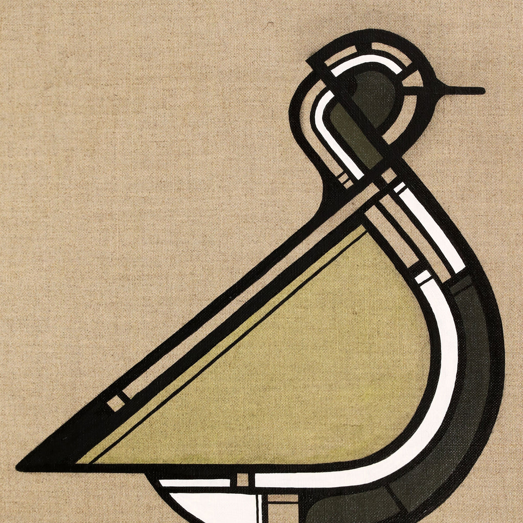 Lóa í móa - olíumálverk