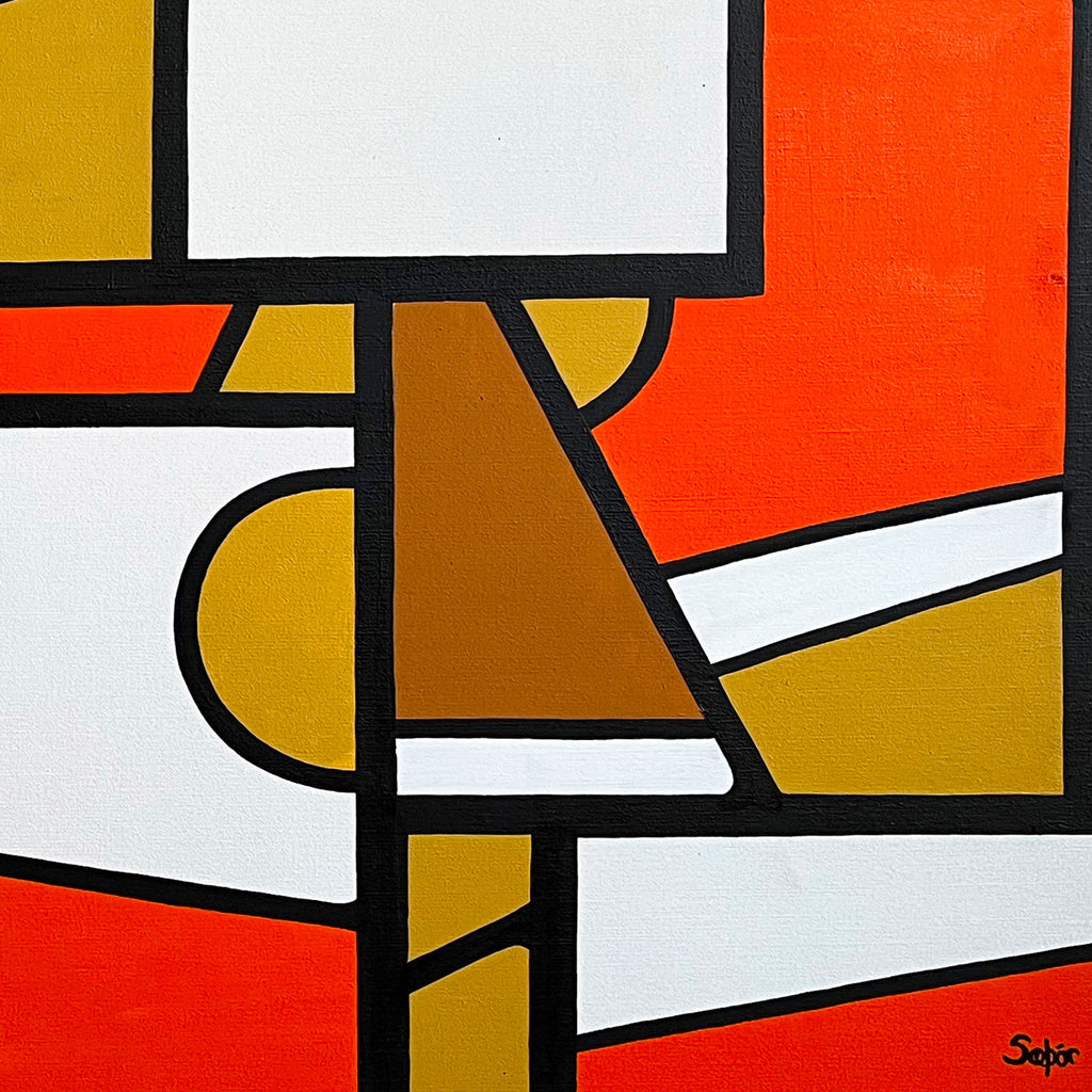 Abstrakt - olíumálverk