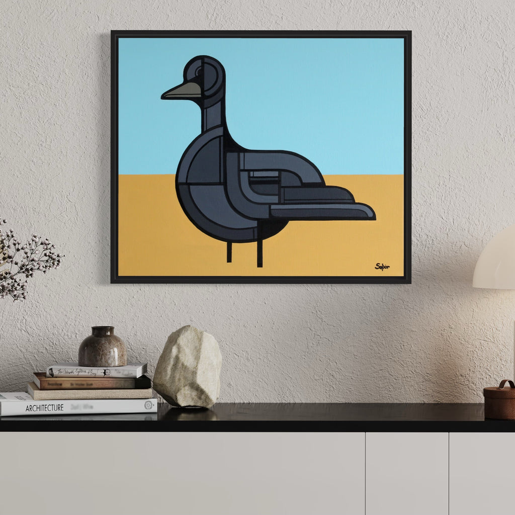 Svört gæs - málverk